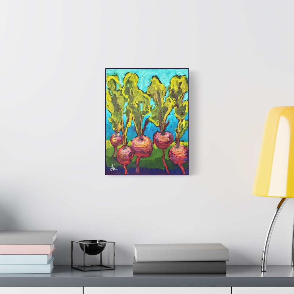 Beetroot Vegetable in the Garden Colorful Canvas Wall Art