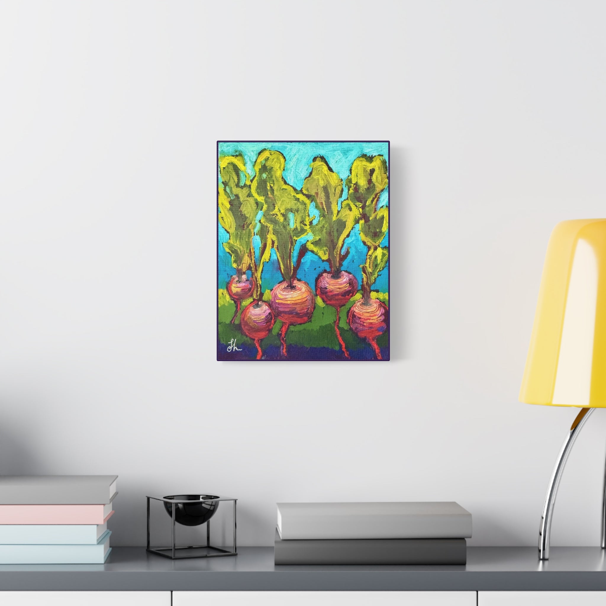 Beetroot Vegetable in the Garden Colorful Canvas Wall Art