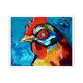 Rooster Art Sticker — Colorful Farm Animal Kiss-Cut Decal