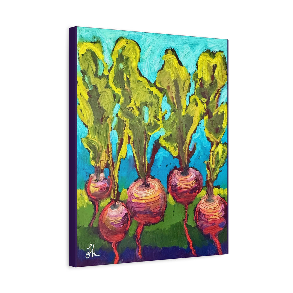 Beetroot Vegetable in the Garden Colorful Canvas Wall Art