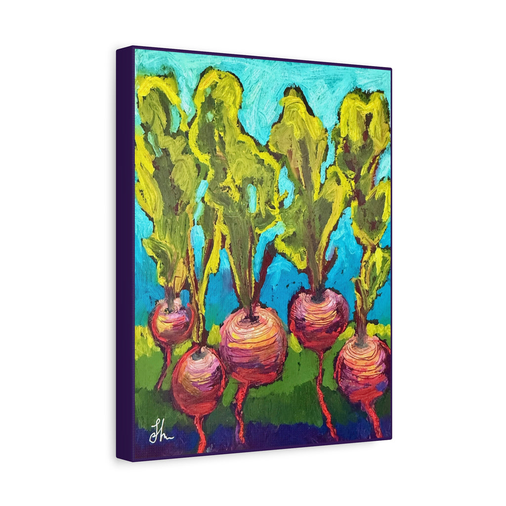 Beetroot Vegetable in the Garden Colorful Canvas Wall Art