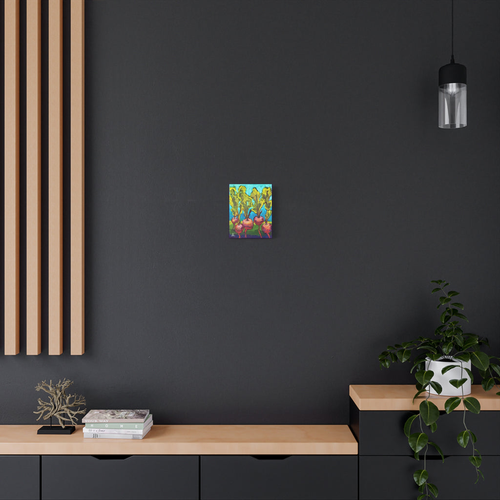 Beetroot Vegetable in the Garden Colorful Canvas Wall Art