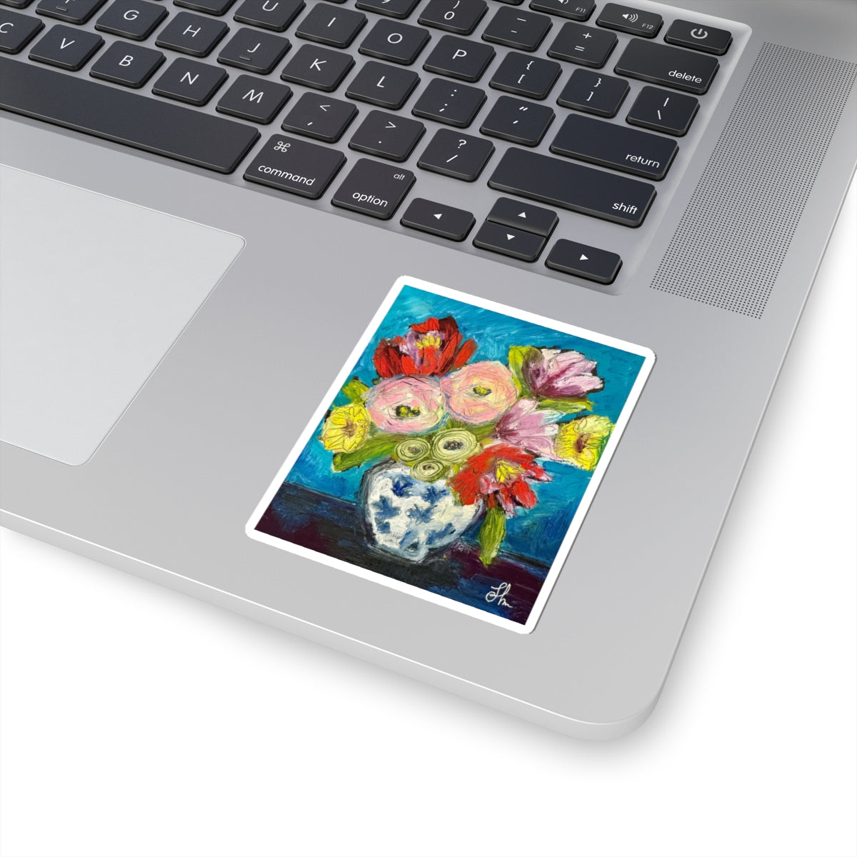 Floral Bouquet Sticker — Colorful Vase Flower Art Kiss-Cut Sticker