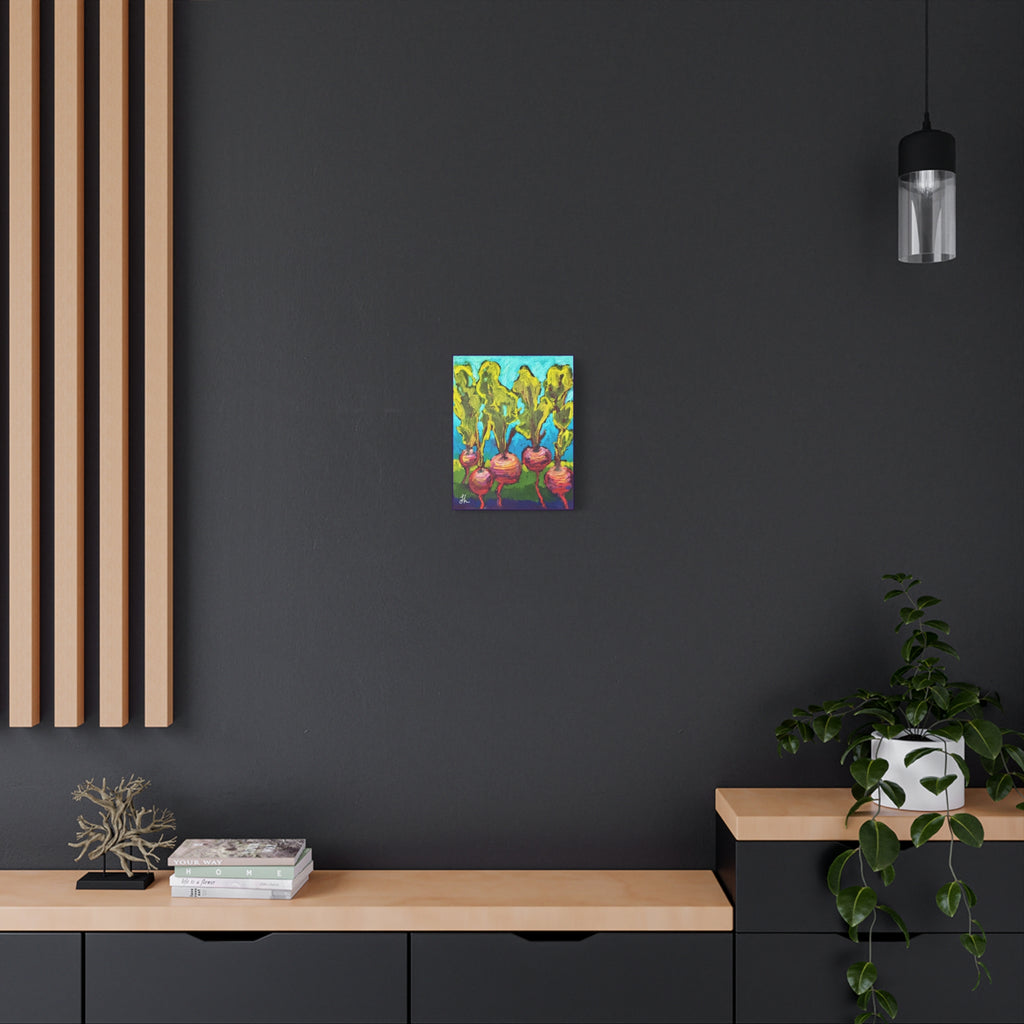 Beetroot Vegetable in the Garden Colorful Canvas Wall Art